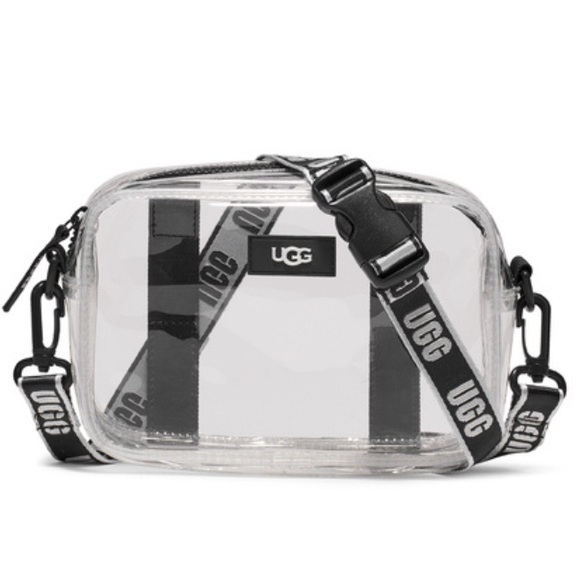 UGG Black and Clear Janey II Transparent Crossbody Belt-bag Clutch - Picture 6 of 11